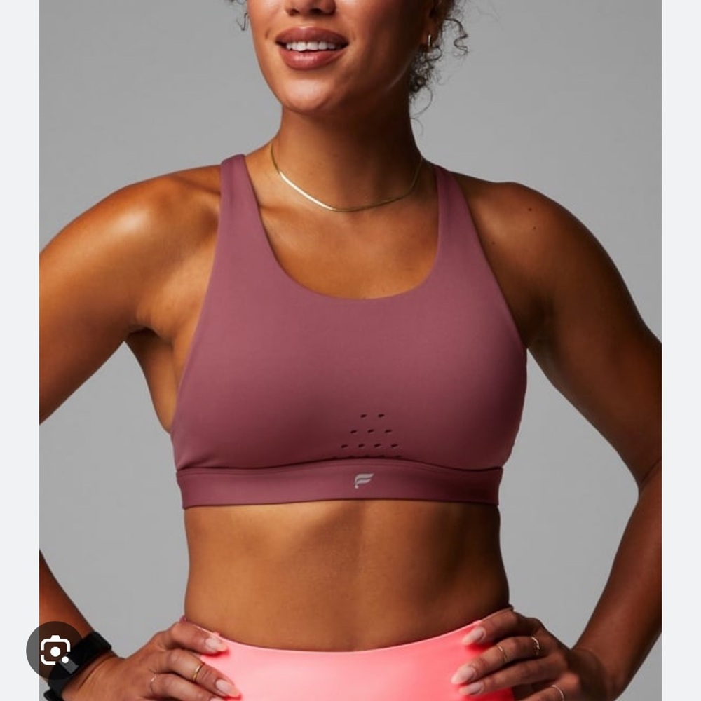 Fabletics Mauve and Pink Unlined Sports Bra